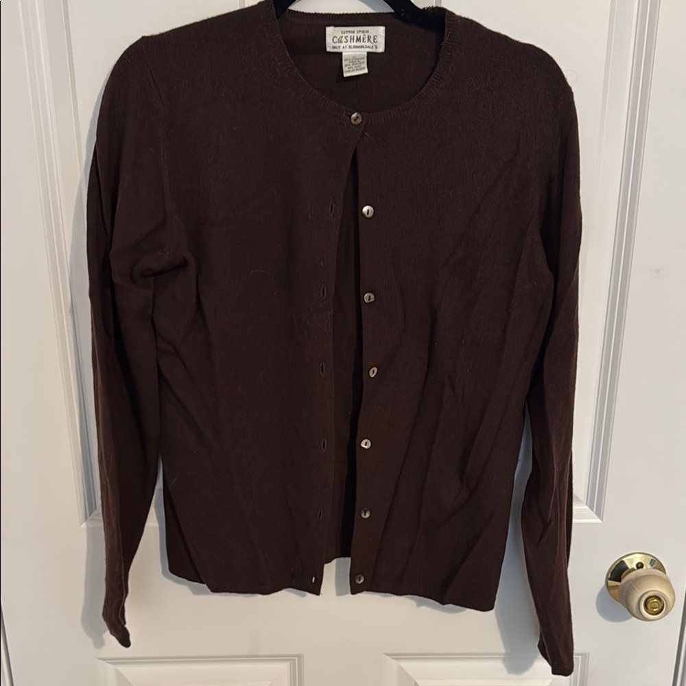 Brown Cardigan Sweater (cashmere set)